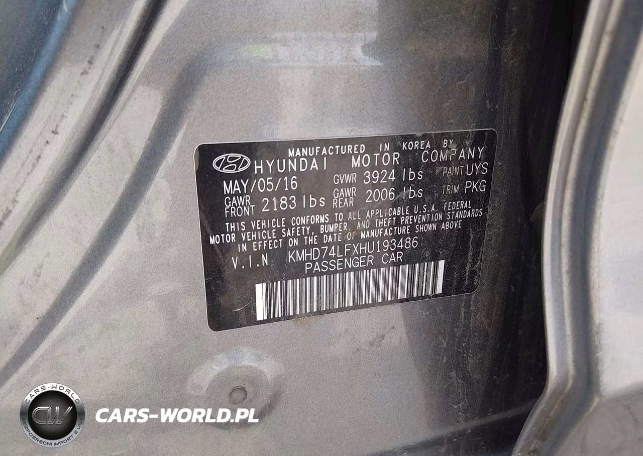 2017 Hyundai Elantra Se VIN:KMHD74LFXHU193486 - 9