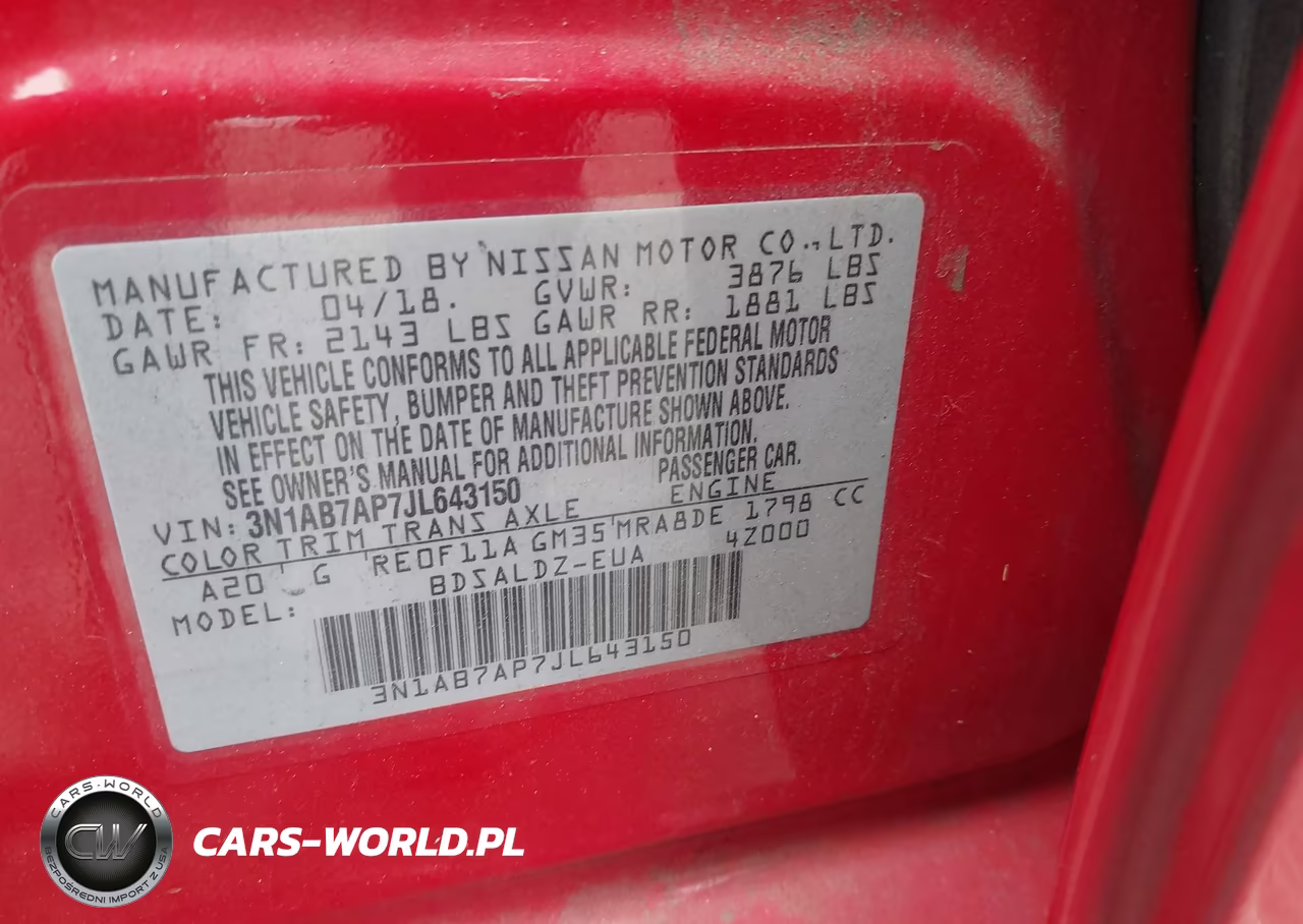 2018 Nissan Sentra Sv VIN:3N1AB7AP7JL643150 - 9