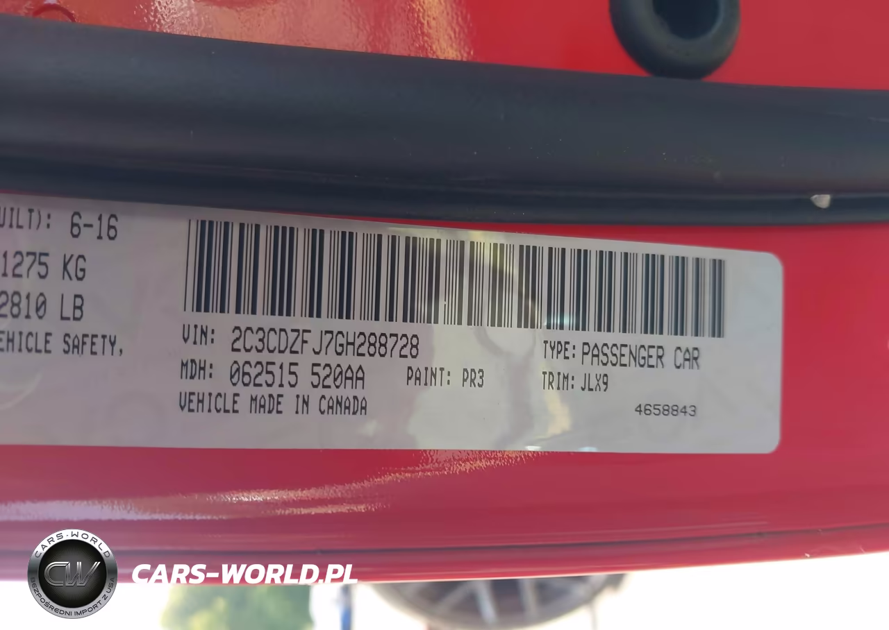 2016 Dodge Challenger R-T Scat Pack VIN:2C3CDZFJ7GH288728 - 9