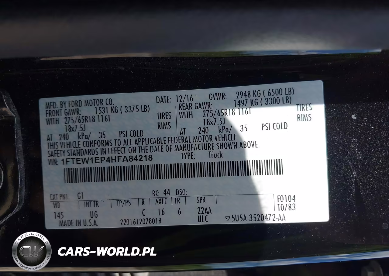 2017 Ford F-150 Xlt VIN:1FTEW1EP4HFA84218 - 9