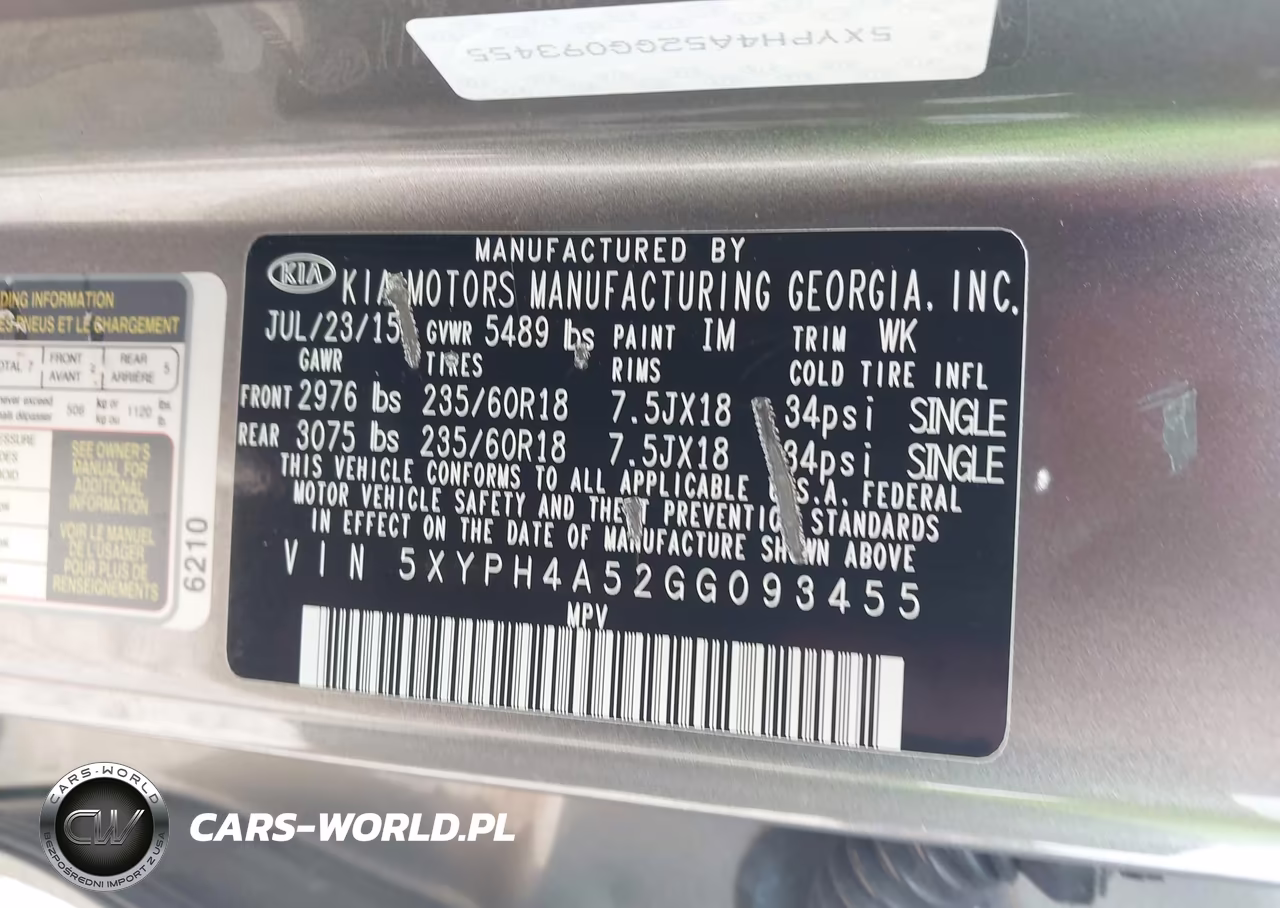2016 Kia Sorento 3.3L Ex VIN:5XYPH4A52GG093455 - 9
