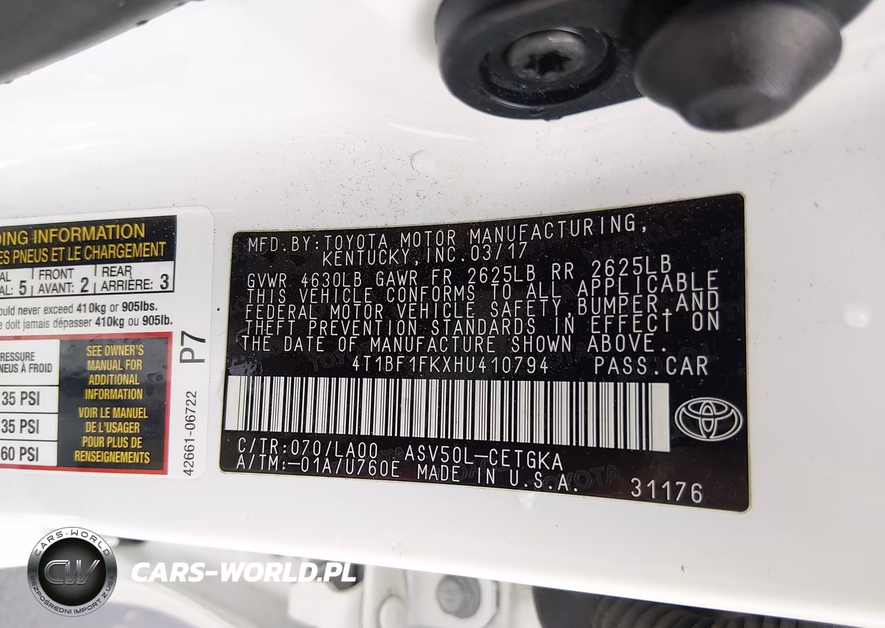 2017 Toyota Camry Xle VIN:4T1BF1FKXHU410794 - 9