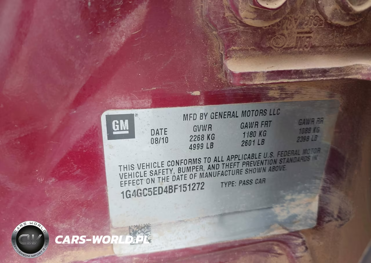 2011 Buick Lacrosse Cxl VIN:1G4GC5ED4BF151272 - 9