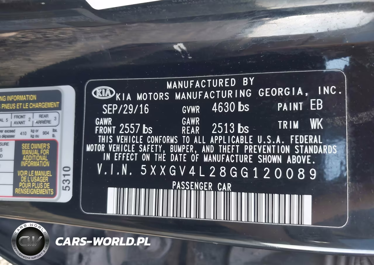 2016 Kia Optima Sxl Turbo VIN:5XXGV4L28GG120089 - 9