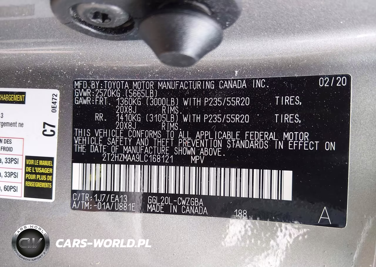 2020 Lexus Rx 350 VIN:2T2HZMAA9LC168121 - 9