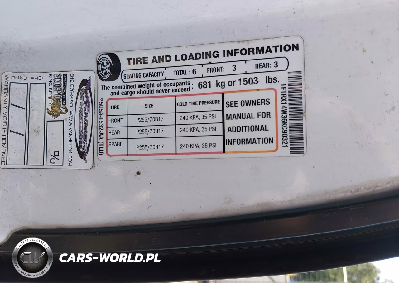 2006 Ford F-150 Stx-Xl-Xlt VIN:1FTRX14W36KC90321 - 9