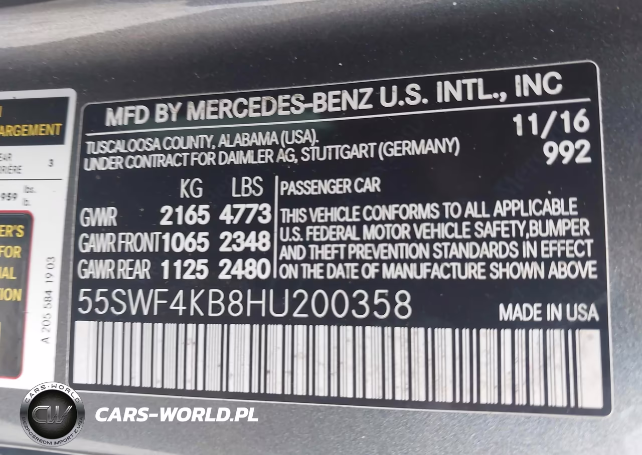 2017 Mercedes-Benz C 300 4Matic VIN:55SWF4KB8HU200358 - 9