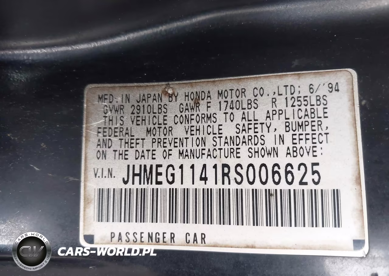 1994 Honda Civic Del Sol S VIN:JHMEG1141RS006625 - 9