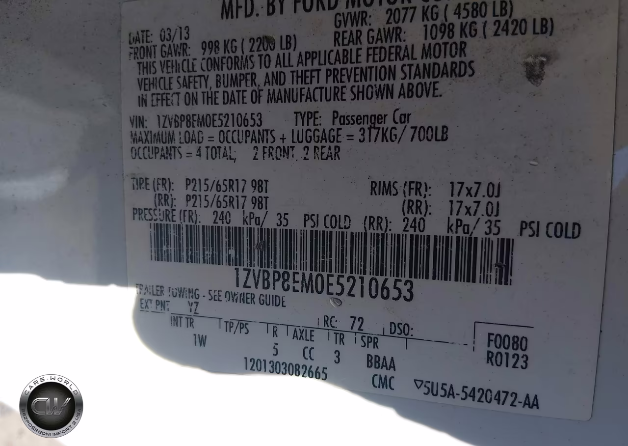 2014 Ford Mustang V6 VIN:1ZVBP8EM0E5210653 - 9