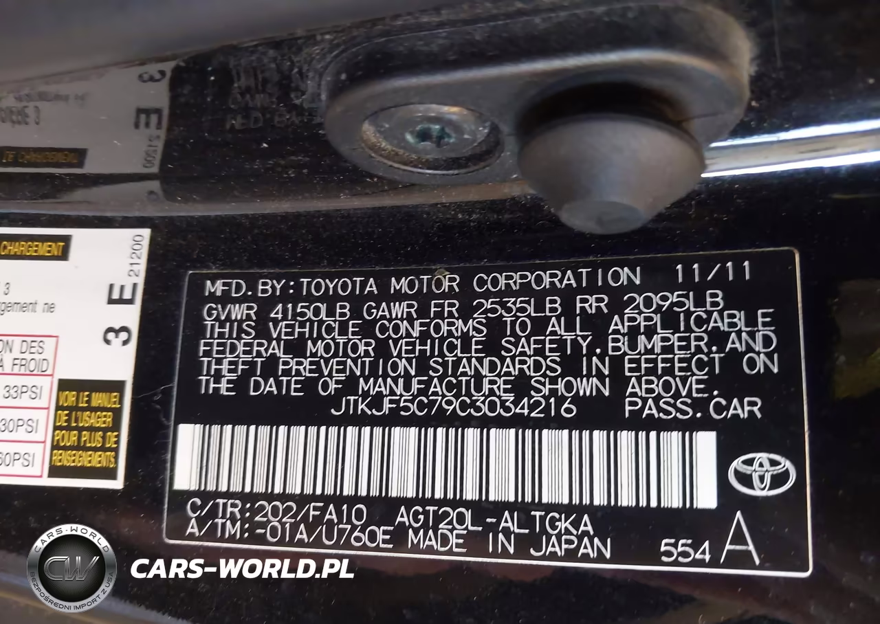 2012 Scion Tc VIN:JTKJF5C79C3034216 - 9