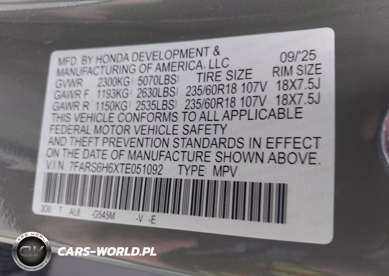 2026 Honda Cr-V Hybrid Awd Trailsport VIN:7FARS6H6XTE051092 - 9