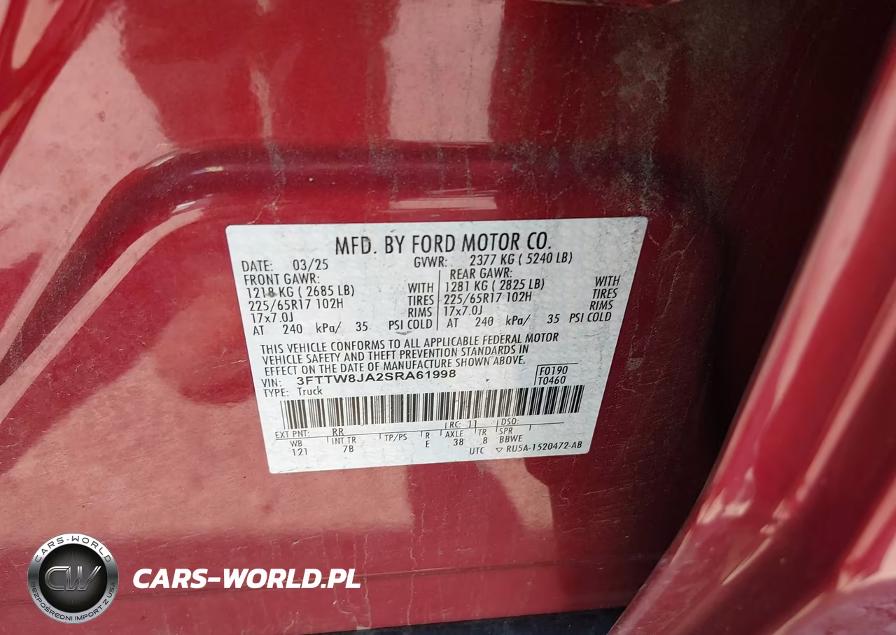 2025 Ford Maverick Xlt VIN:3FTTW8JA2SRA61998 - 9