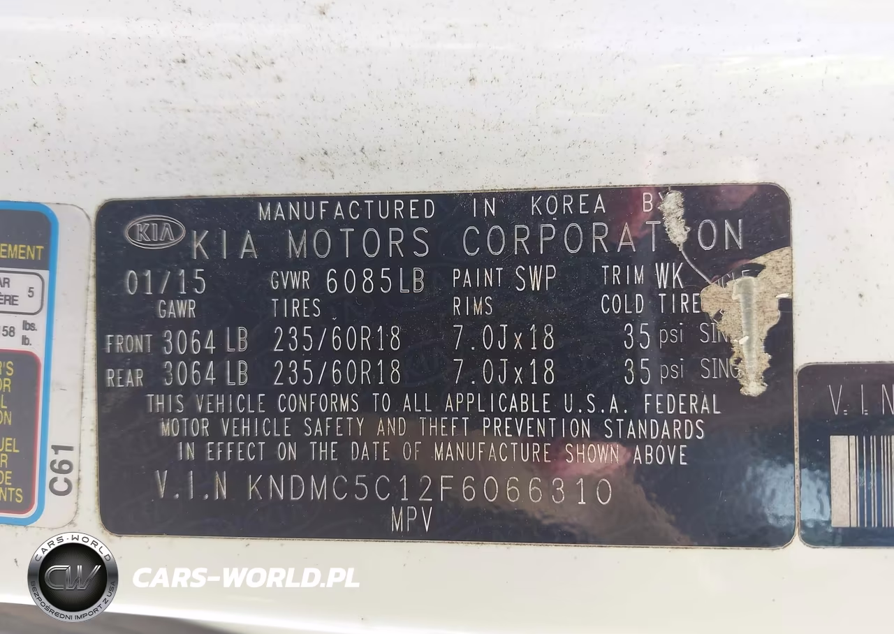 2015 Kia Sedona Sx VIN:KNDMC5C12F6066310 - 9