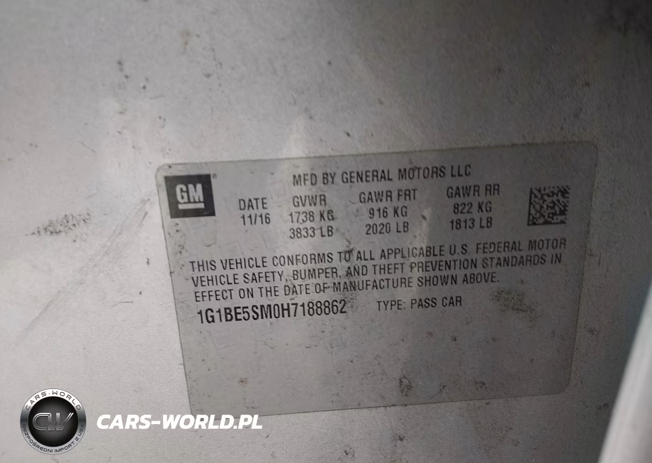 2017 Chevrolet Cruze Lt Auto VIN:1G1BE5SM0H7188862 - 9