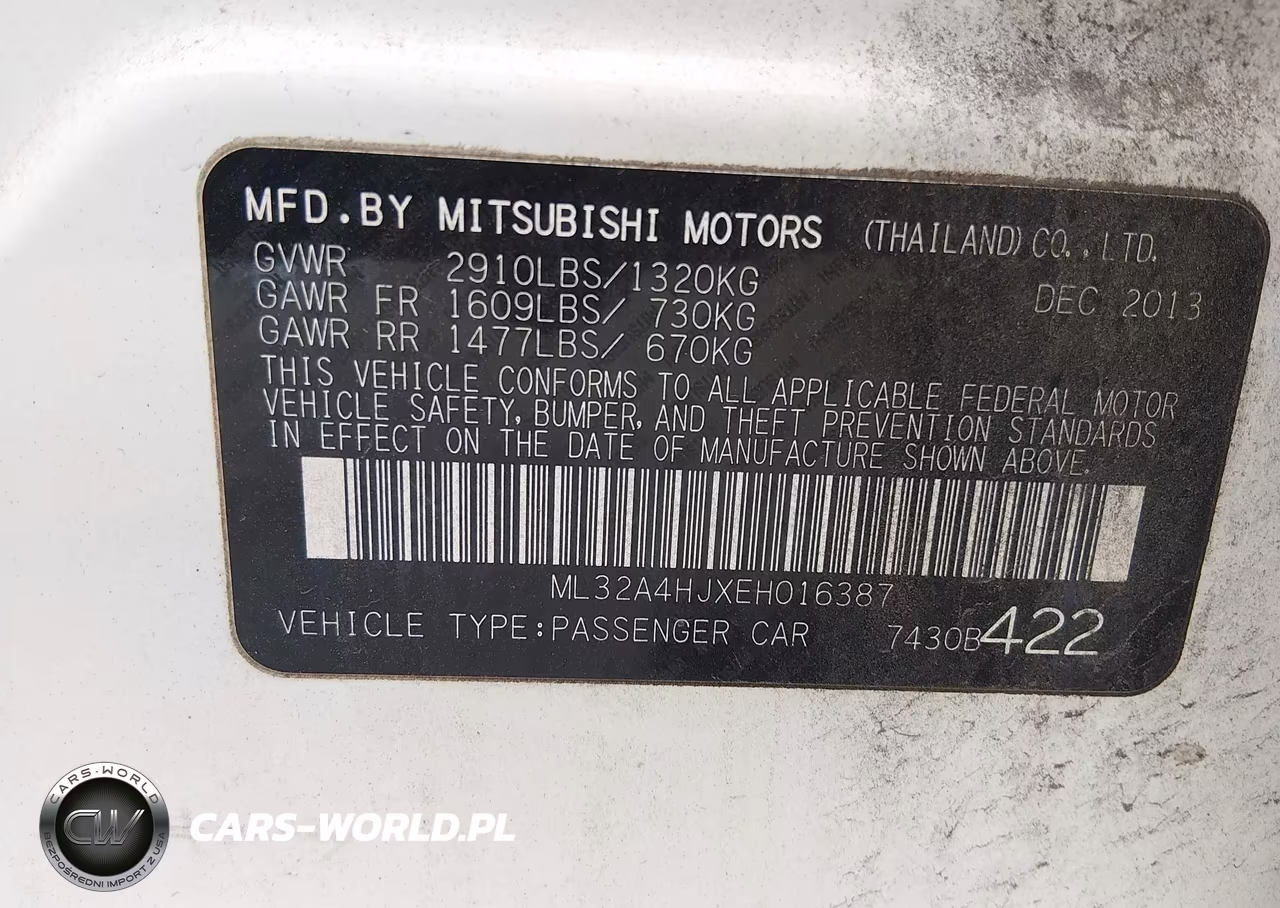 2014 Mitsubishi Mirage Es VIN:ML32A4HJXEH016387 - 9