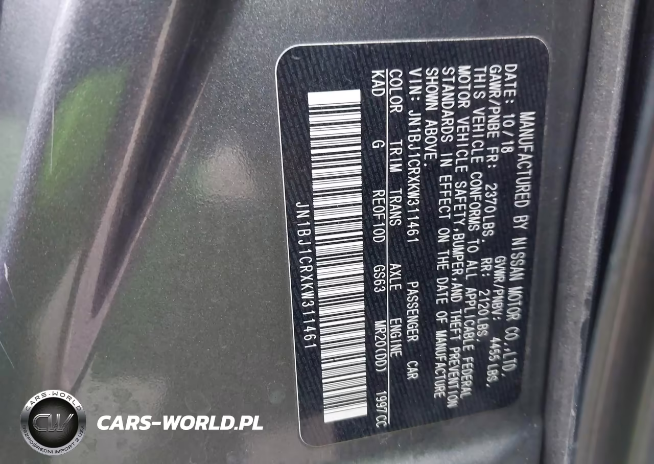 2019 Nissan Rogue Sport S VIN:JN1BJ1CRXKW311461 - 9