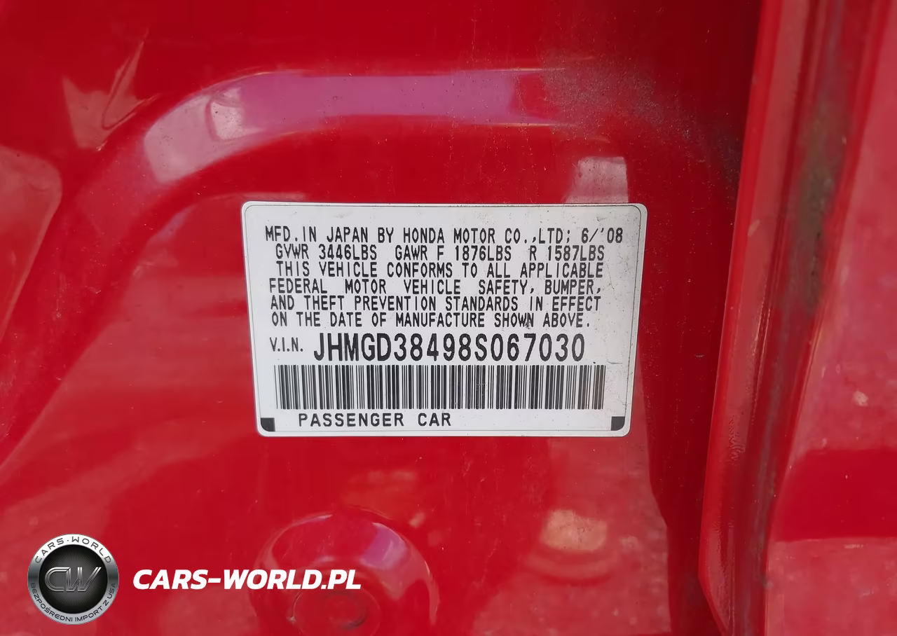 2008 Honda Fit VIN:JHMGD38498S067030 - 9