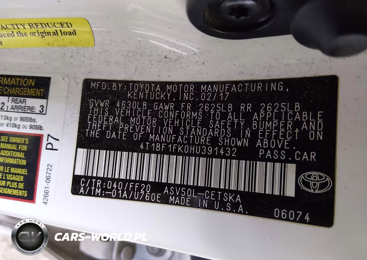 2017 Toyota Camry Se VIN:4T1BF1FK0HU391432 - 9