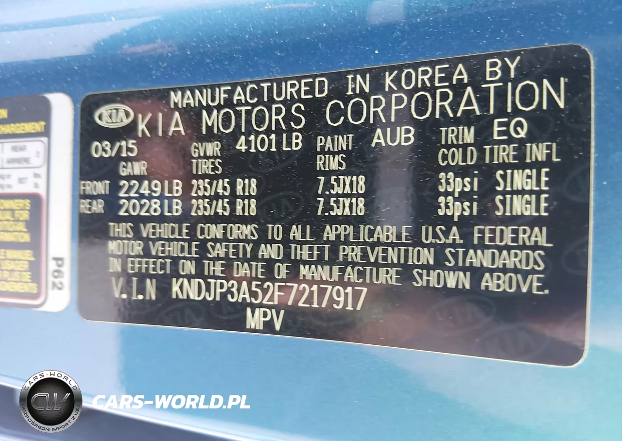 2015 Kia Soul + VIN:KNDJP3A52F7217917 - 9