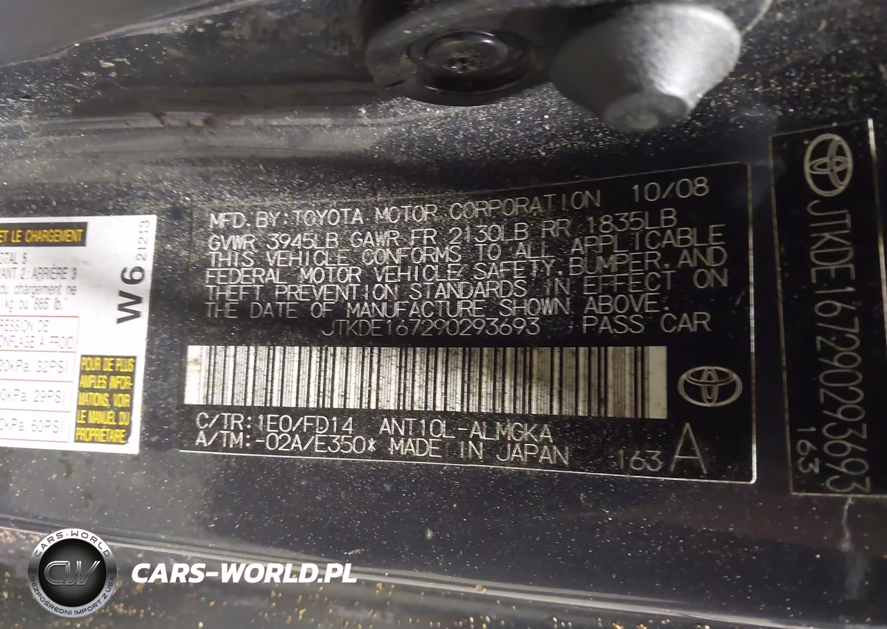 2009 Scion Tc VIN:JTKDE167290293693 - 9
