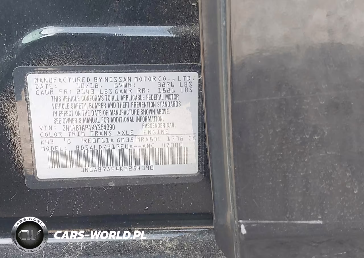 2019 Nissan Sentra Sv VIN:3N1AB7AP4KY254390 - 9