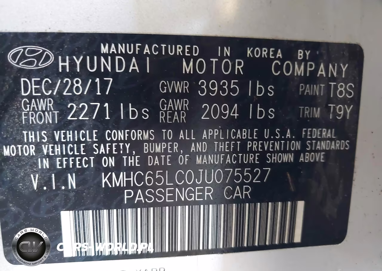2018 Hyundai Ioniq Hybrid Blue VIN:KMHC65LC0JU075527 - 9