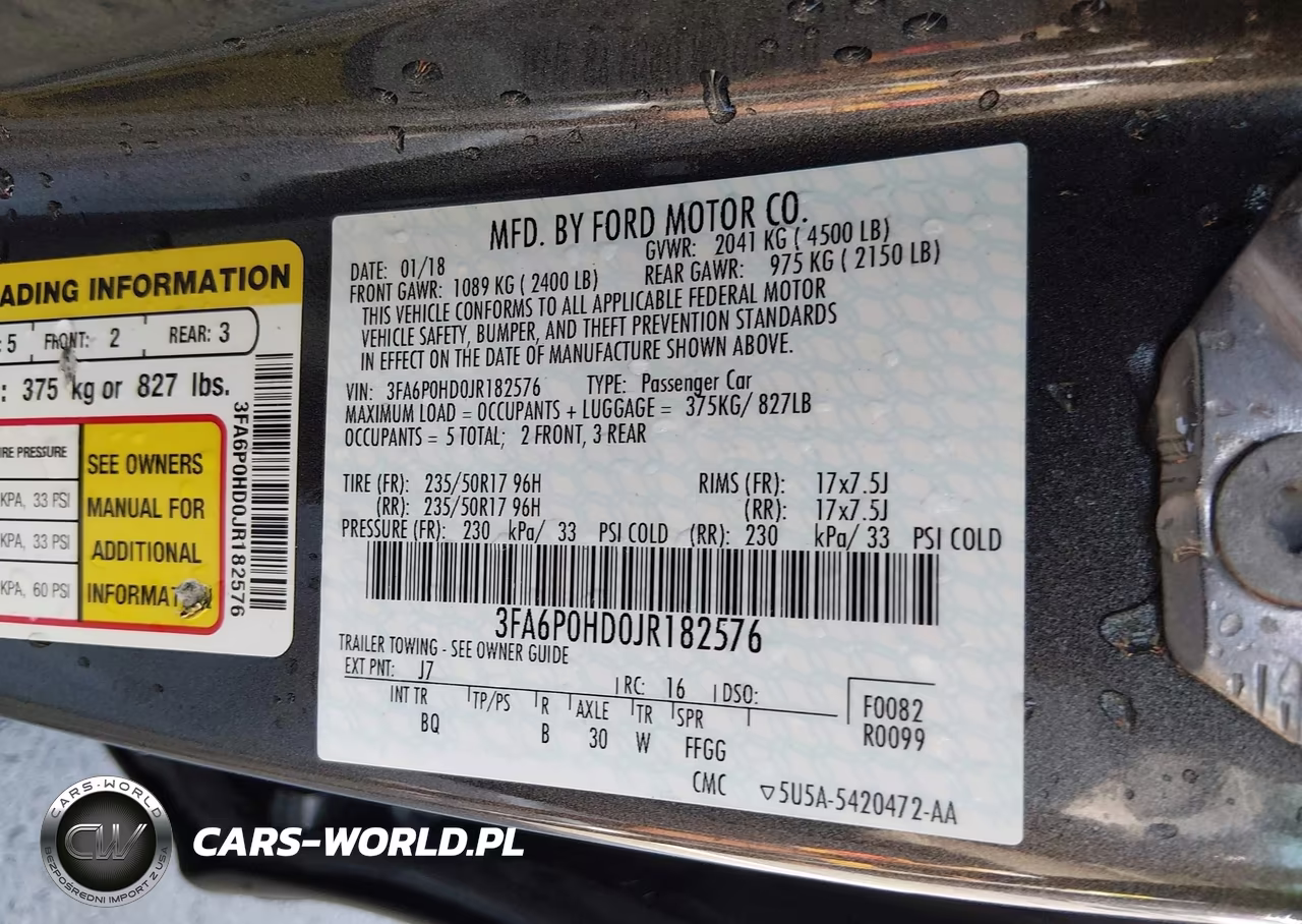 2018 Ford Fusion Se VIN:3FA6P0HD0JR182576 - 9