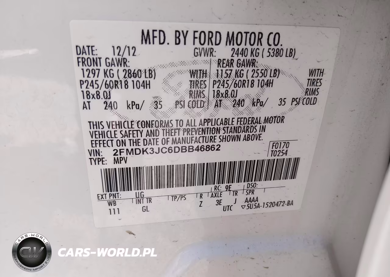 2013 Ford Edge Sel VIN:2FMDK3JC6DBB46862 - 9