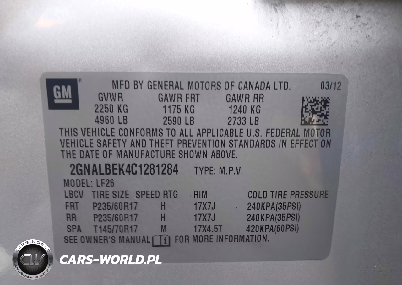 2012 Chevrolet Equinox Ls VIN:2GNALBEK4C1281284 - 9