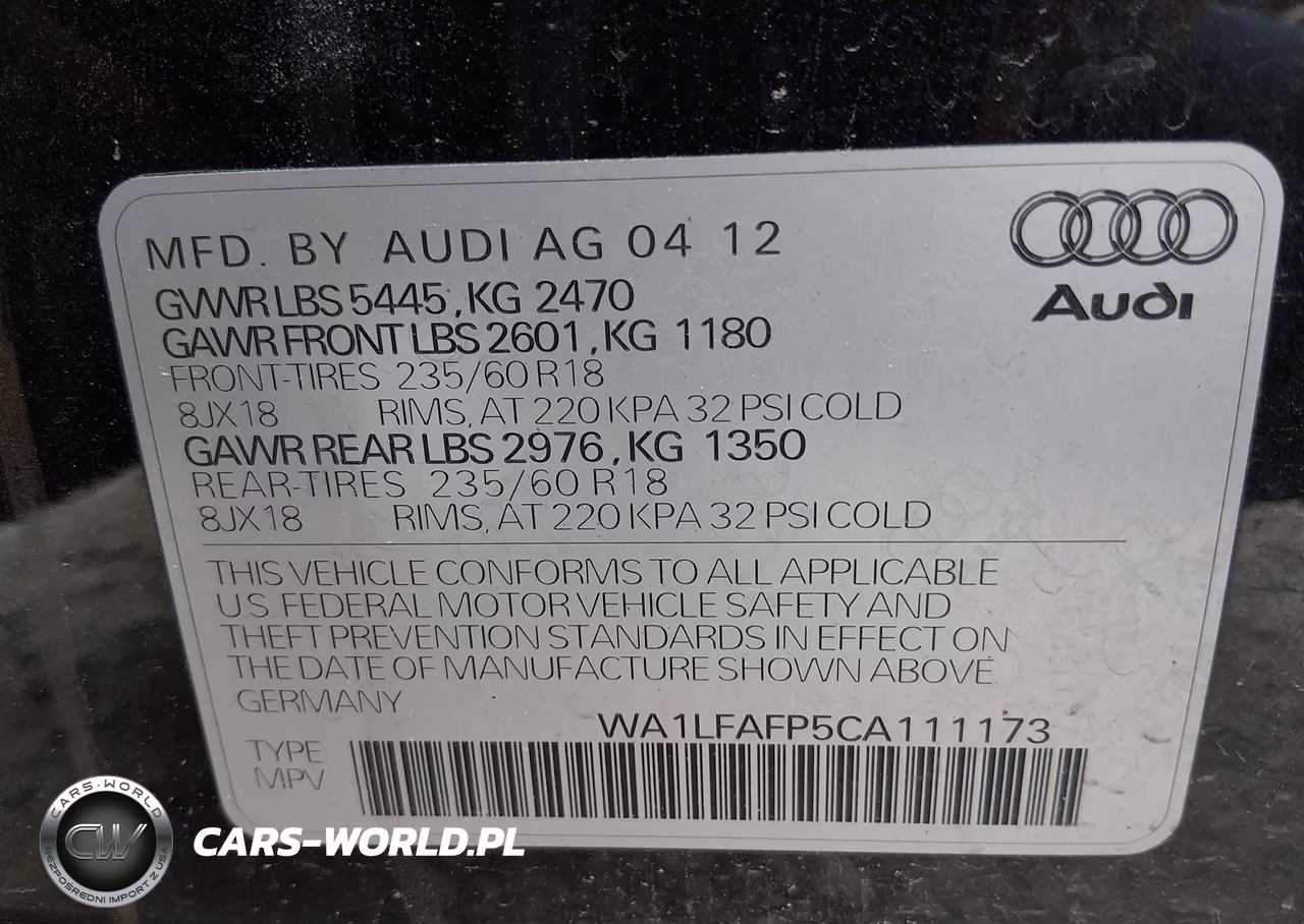 2012 Audi Q5 2.0T Premium VIN:WA1LFAFP5CA111173 - 9