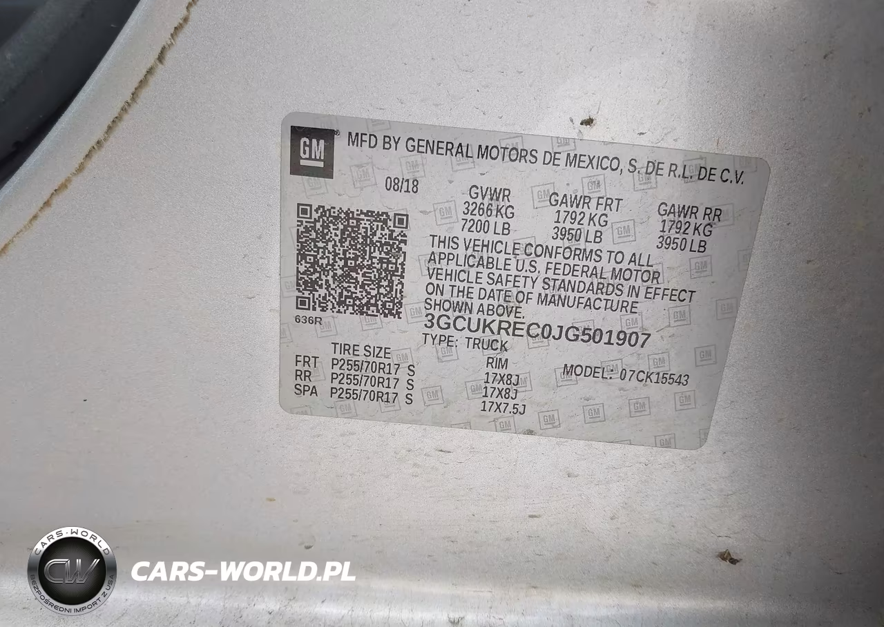 2018 Chevrolet Silverado 1500 1Lt VIN:3GCUKREC0JG501907 - 9