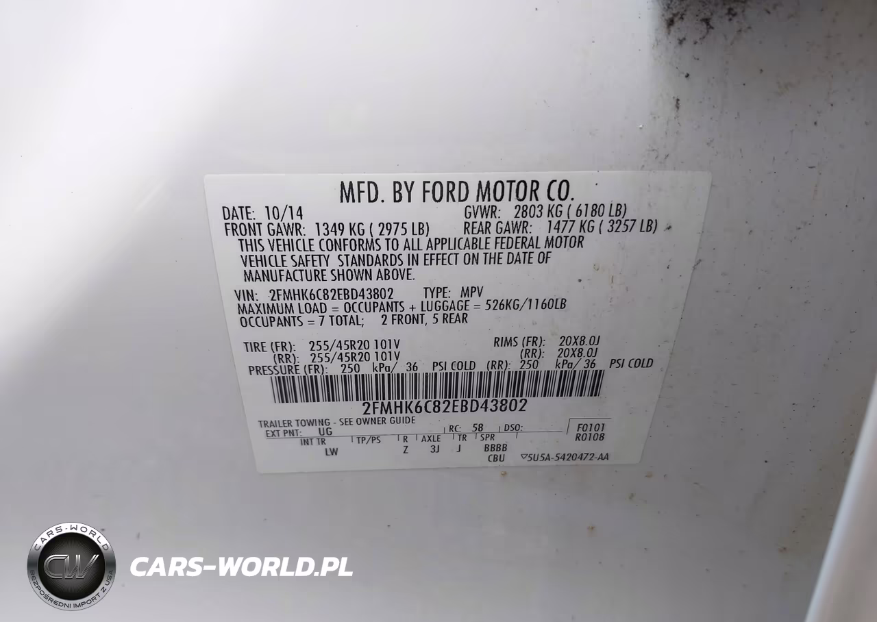 2014 Ford Flex Sel VIN:2FMHK6C82EBD43802 - 9