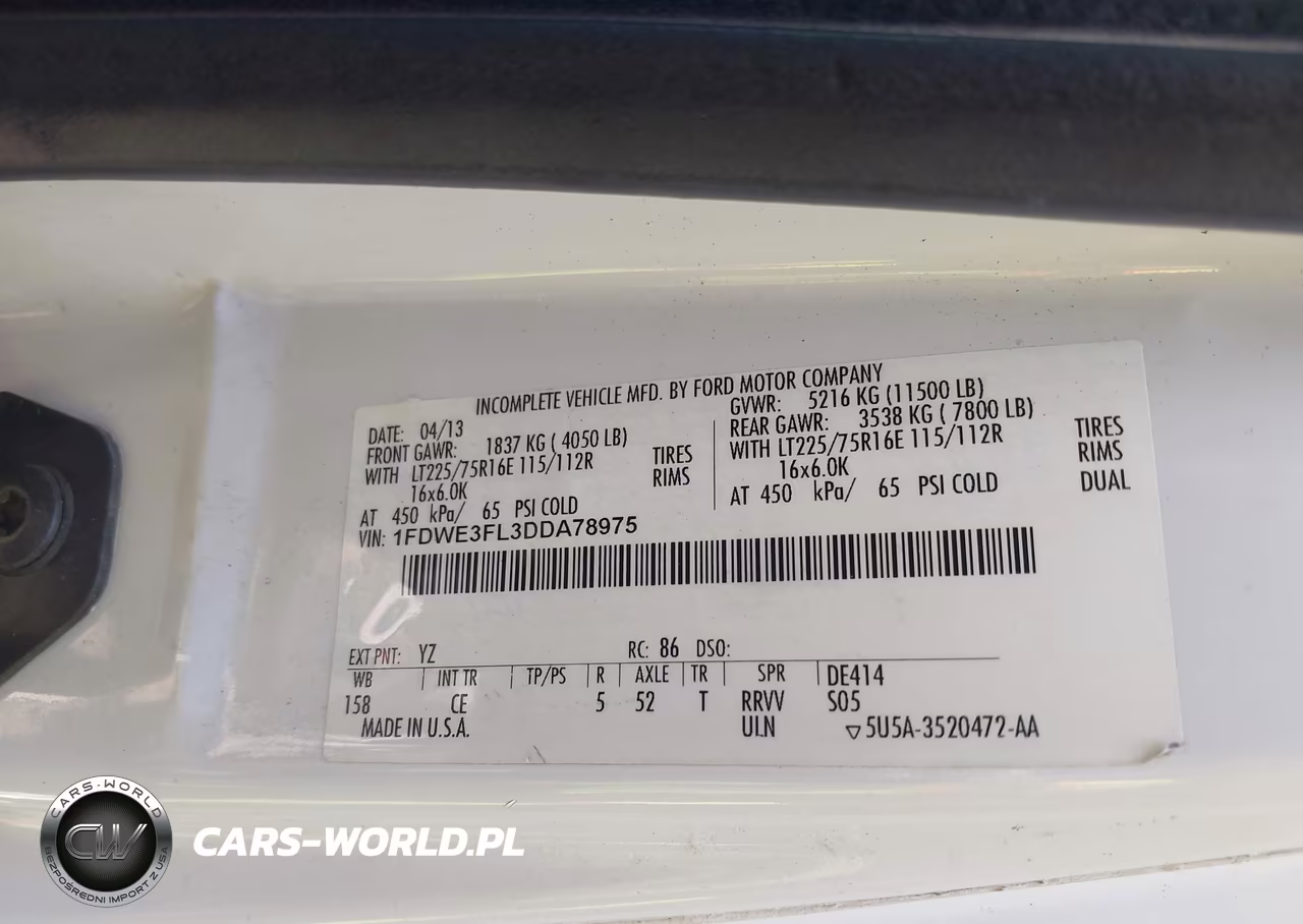 2013 Ford E-350 Cutaway VIN:1FDWE3FL3DDA78975 - 8