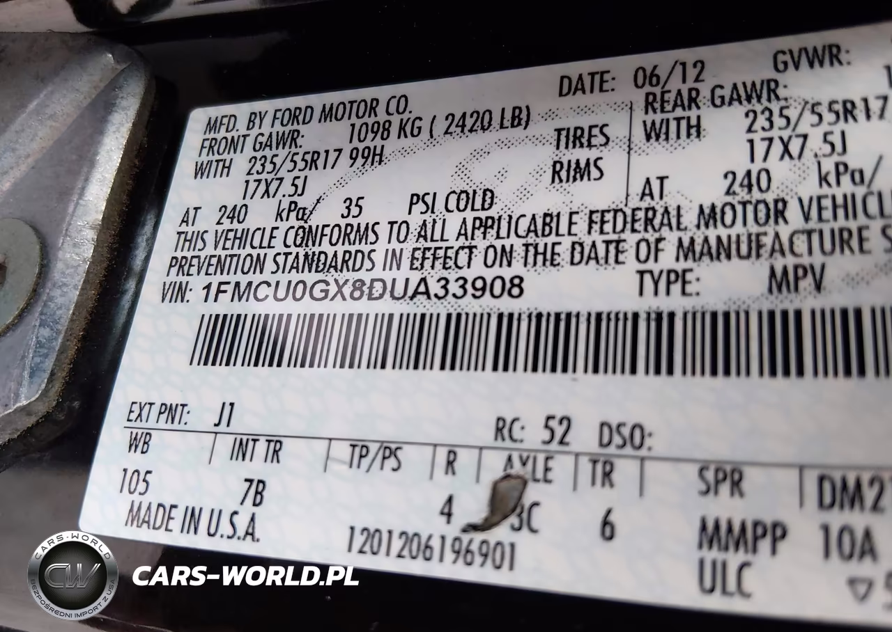 2013 Ford Escape Se VIN:1FMCU0GX8DUA33908 - 9