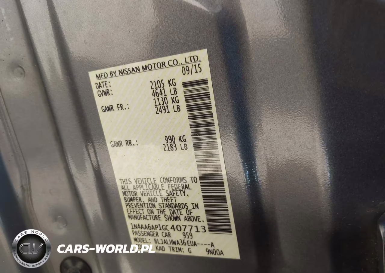 2016 Nissan Maxima 3.5 Platinum VIN:1N4AA6AP1GC407713 - 9