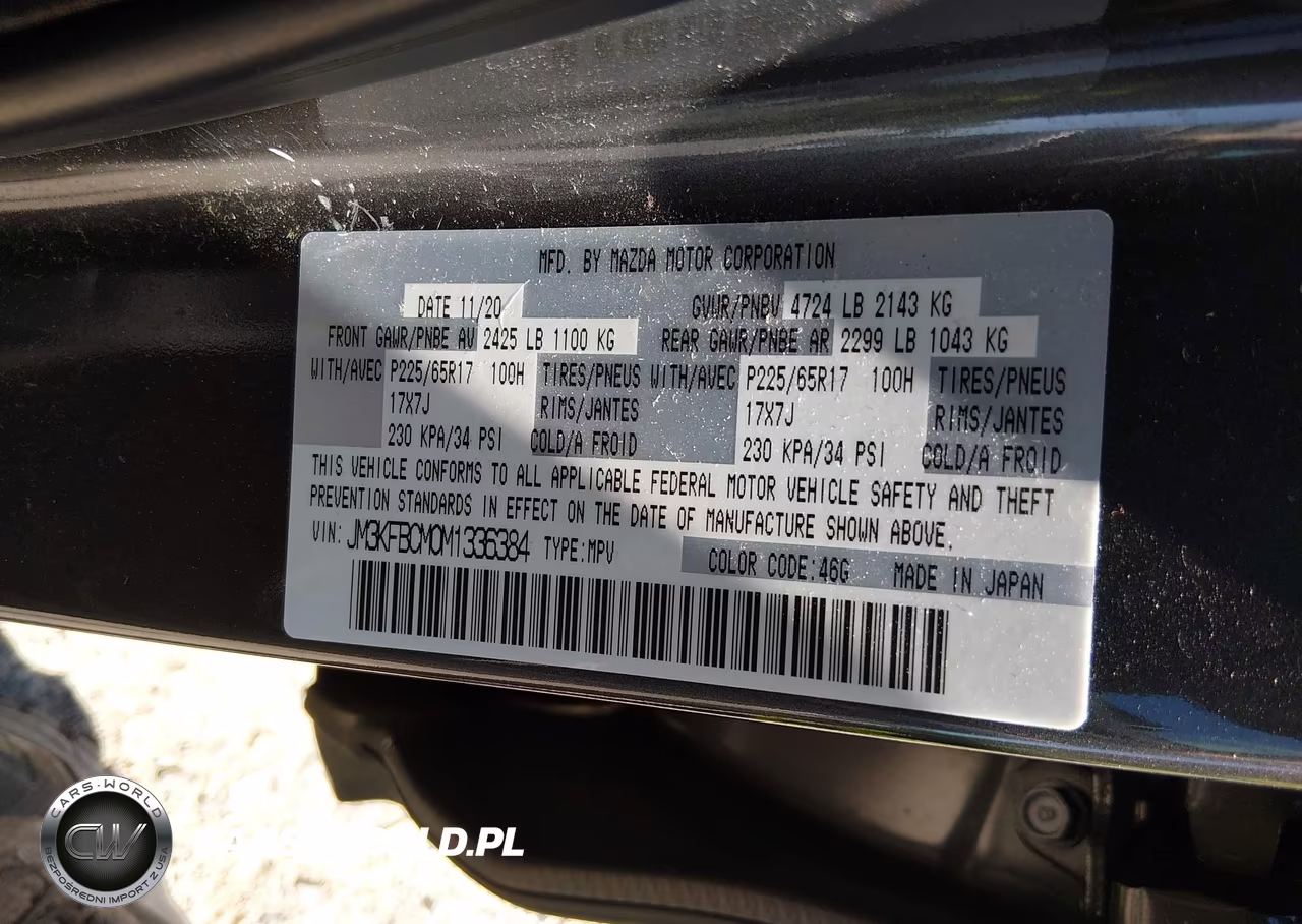2021 Mazda Cx-5 Touring VIN:JM3KFBCM0M1336384 - 9