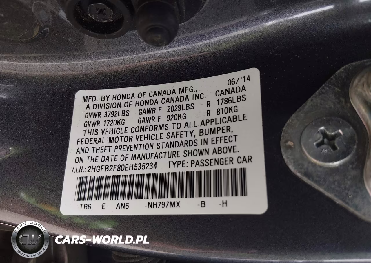 2014 Honda Civic Ex VIN:2HGFB2F80EH535234 - 9