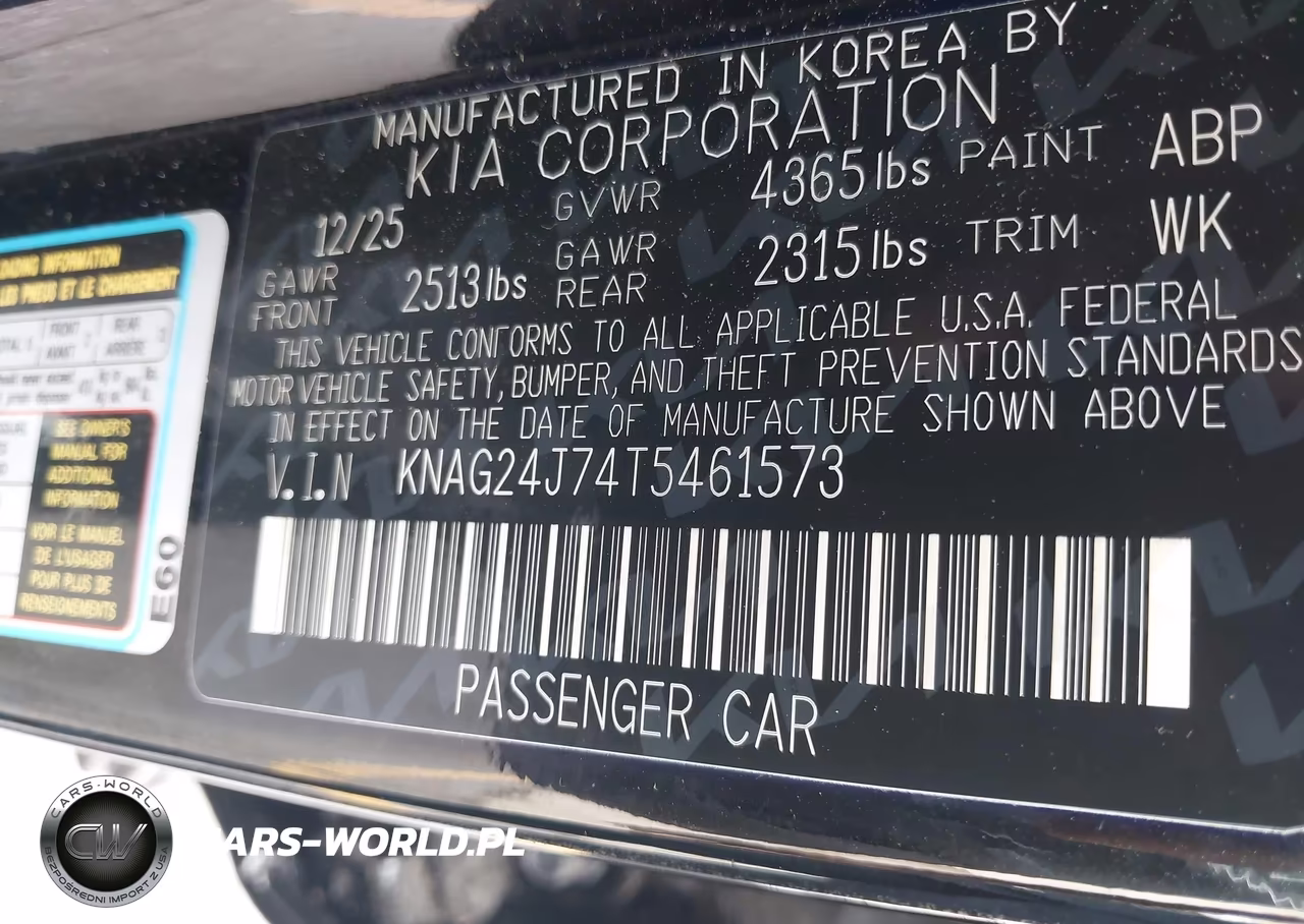 2026 Kia K5 Lxs Fwd VIN:KNAG24J74T5461573 - 9