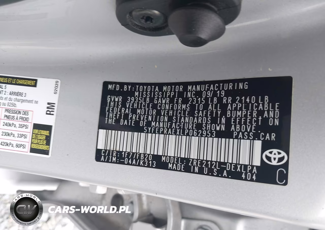 2020 Toyota Corolla Le VIN:5YFEPRAEXLP062953 - 9