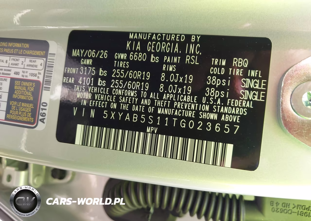 2026 Kia Ev9 Light Long Range VIN:5XYAB5S11TG023657 - 9