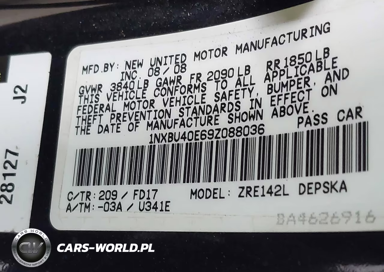 2009 Toyota Corolla S VIN:1NXBU40E69Z088036 - 9