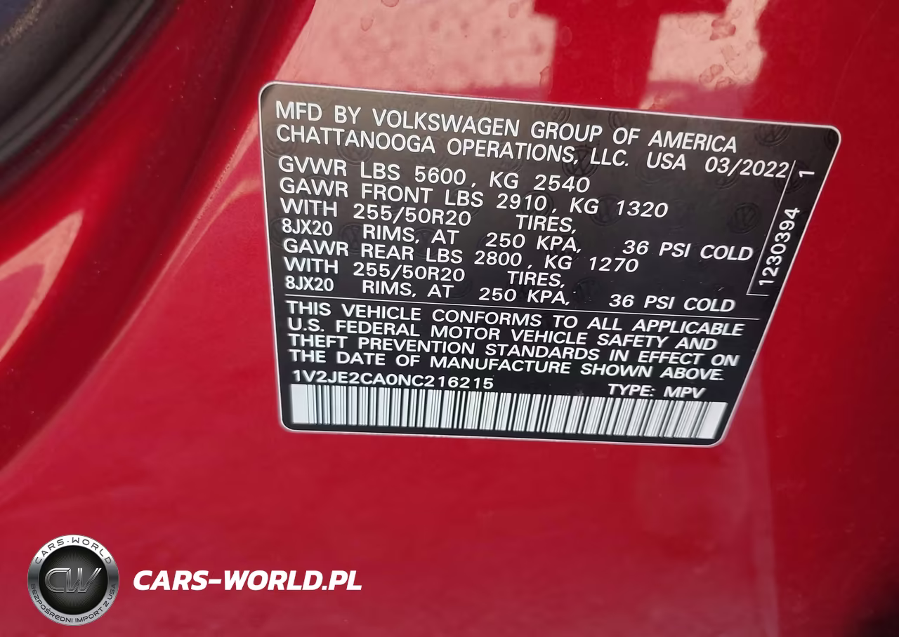 2022 Volkswagen Atlas Cross Sport 3.6L V6 Se W-Technology VIN:1V2JE2CA0NC216215 - 9