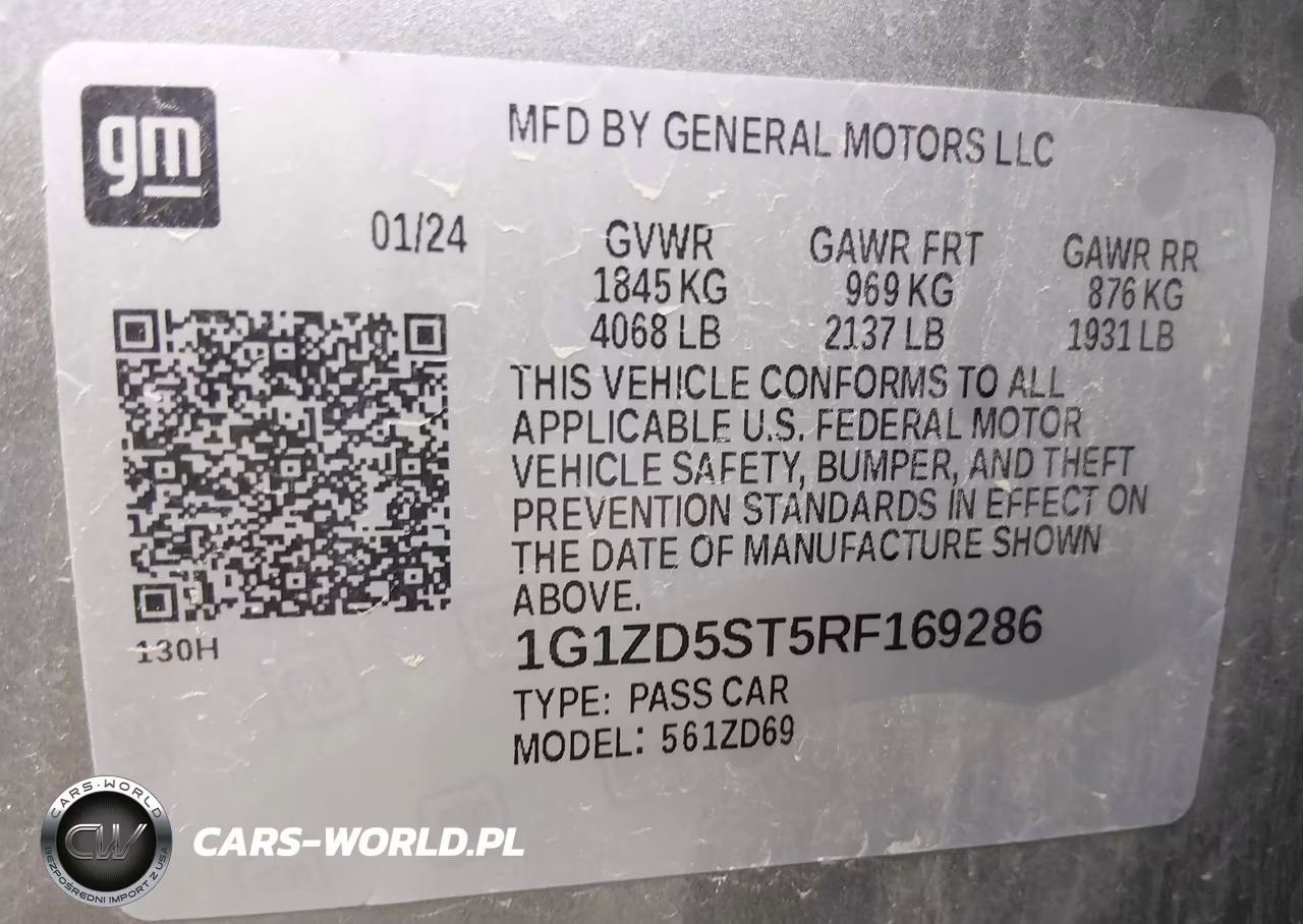 2024 Chevrolet Malibu Fwd 1Lt VIN:1G1ZD5ST5RF169286 - 9