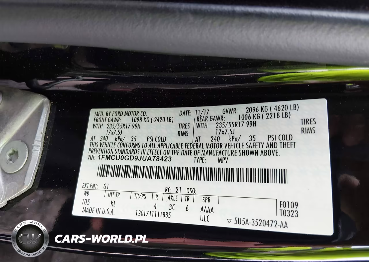 2018 Ford Escape Se VIN:1FMCU0GD9JUA78423 - 9
