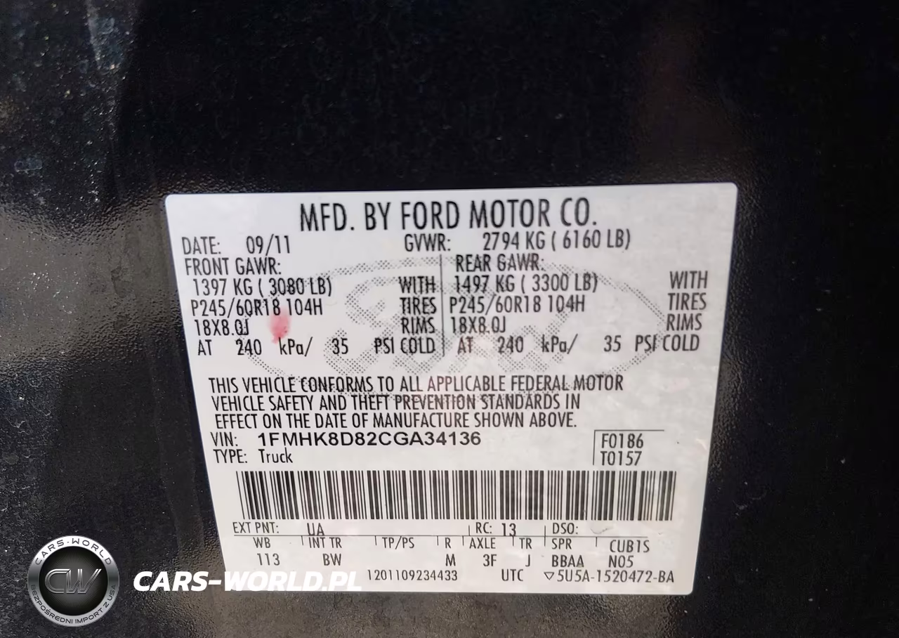 2012 Ford Explorer Xlt VIN:1FMHK8D82CGA34136 - 9