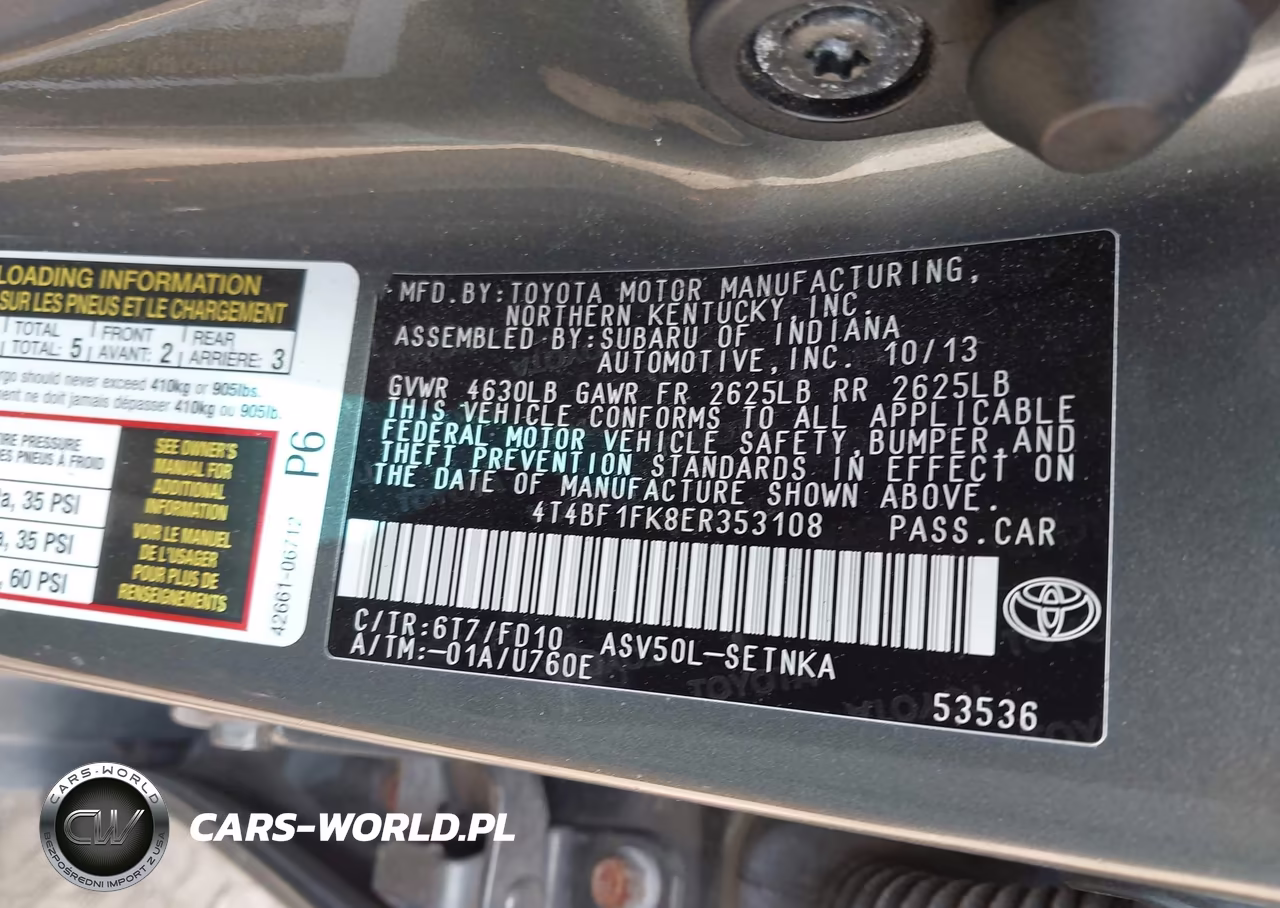 2014 Toyota Camry Le VIN:4T4BF1FK8ER353108 - 9