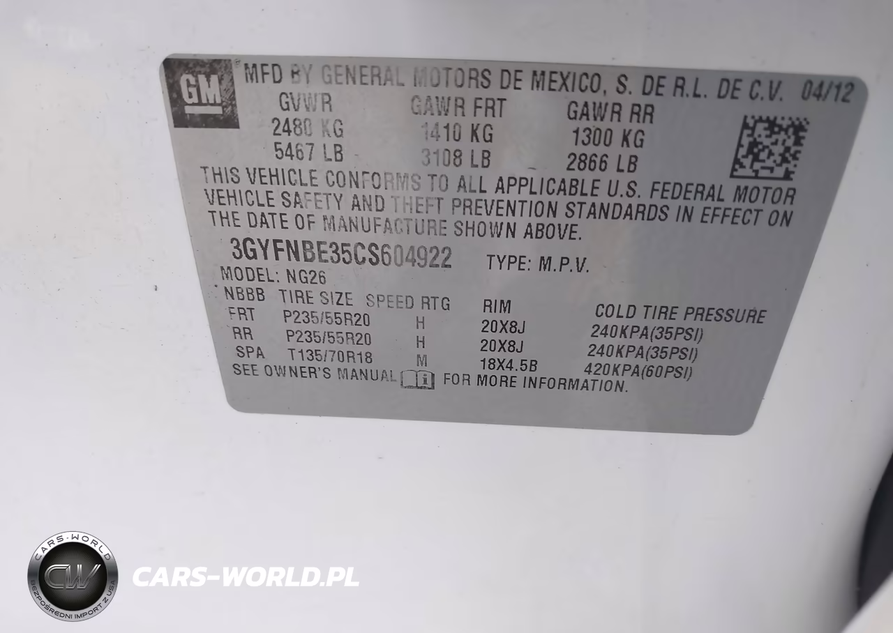 2012 Cadillac Srx Performance Collection VIN:3GYFNBE35CS604922 - 9
