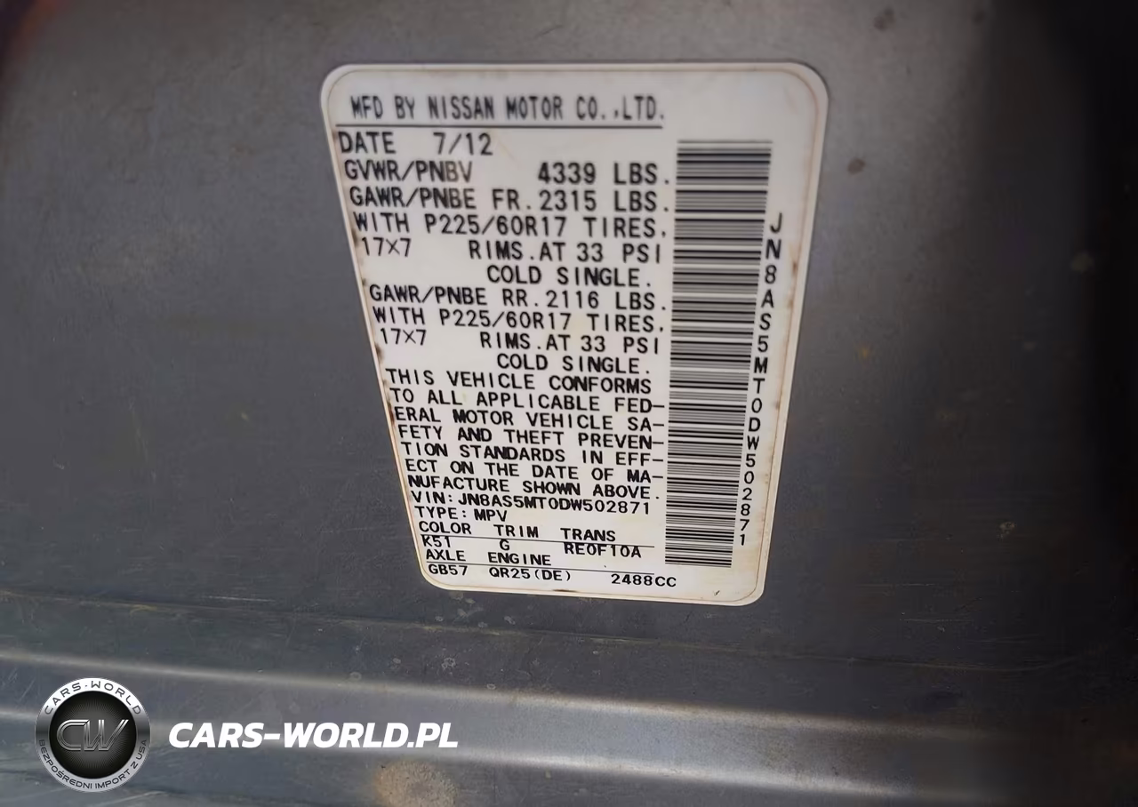 2013 Nissan Rogue Sv VIN:JN8AS5MT0DW502871 - 9