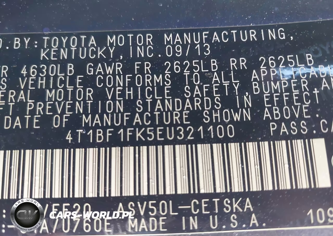 2014 Toyota Camry Se VIN:4T1BF1FK5EU321100 - 9