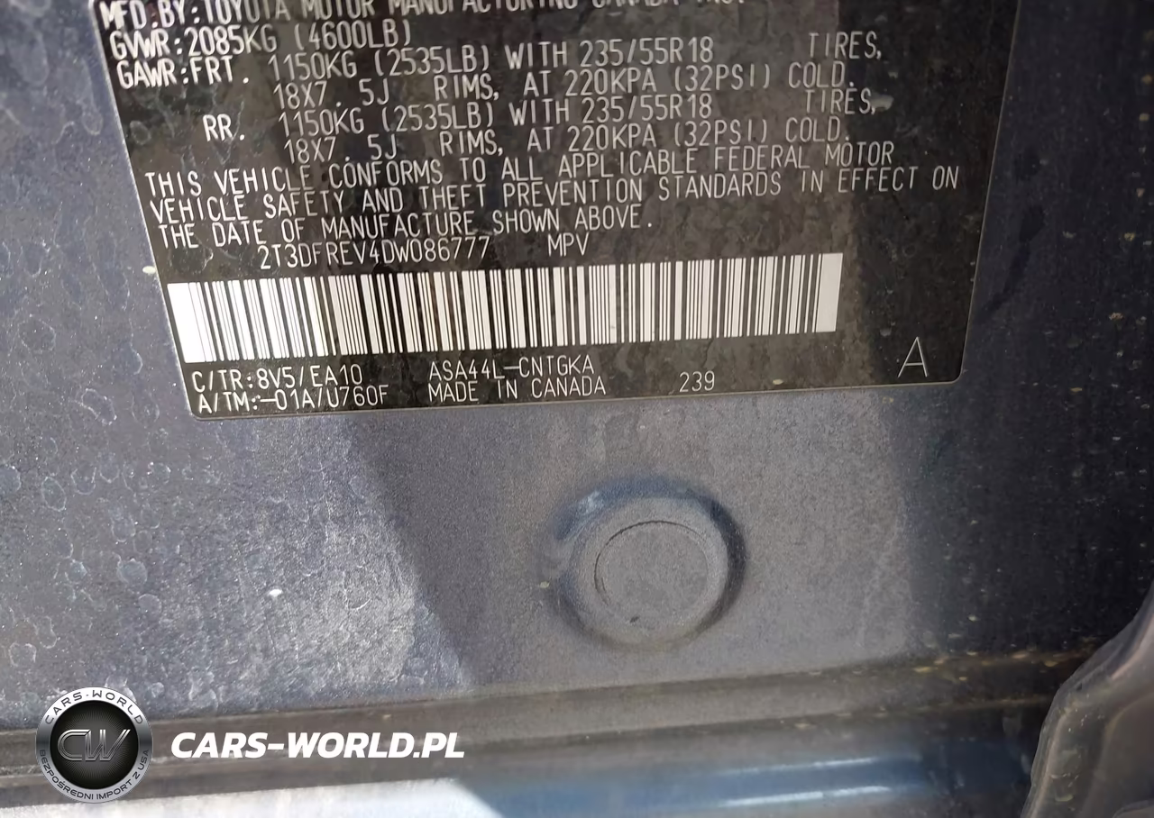 2013 Toyota Rav4 Limited VIN:2T3DFREV4DW086777 - 9